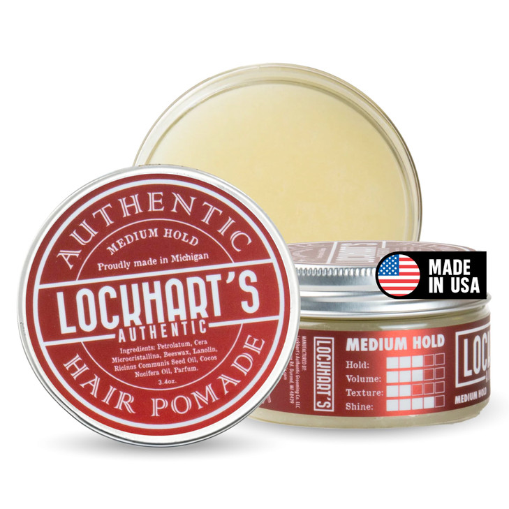 Lockhart S Medium Hold Oil Based Pomade For Men Medium Shine 3.4 Oz