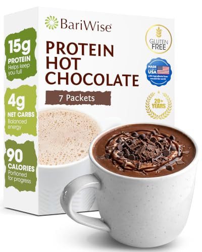 Bariwise Protein Hot Chocolate Drink With Casein Protein 7 Ct Chocolate