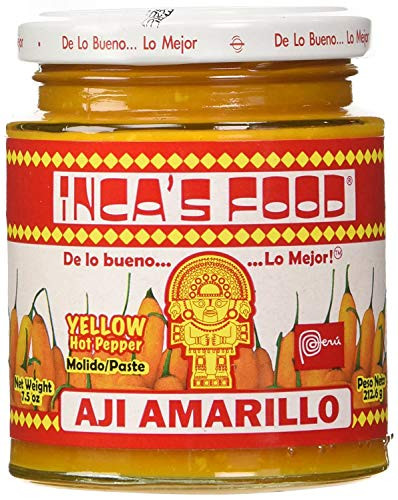 Inca S Food Aji Amarillo Paste Hot Yellow Pepper Paste 7.5 Oz Jar Product Of Peru Pack Of 2