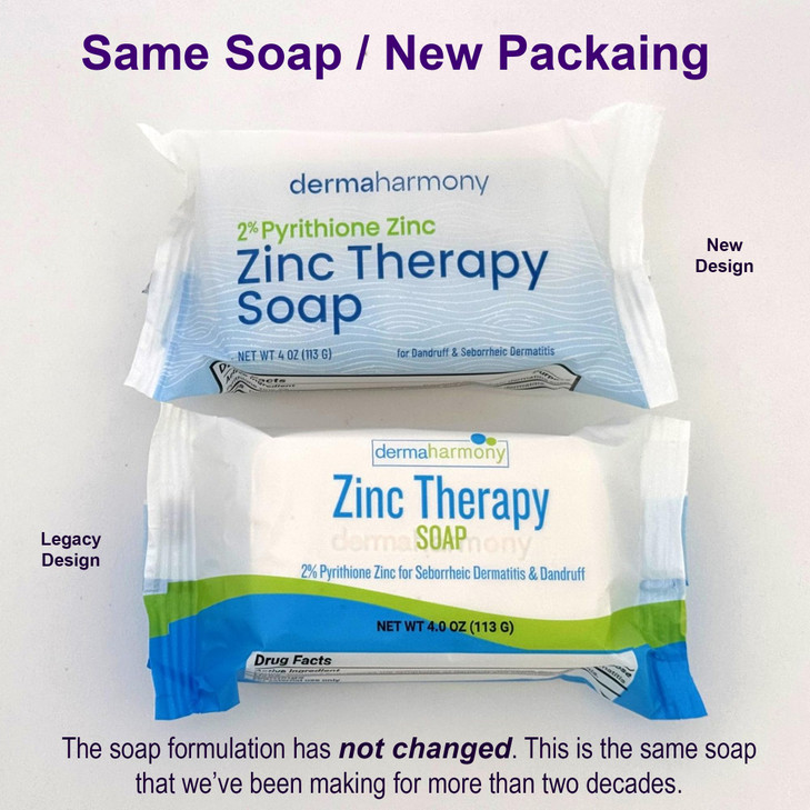 Dermaharmony Set Of 2 2 Percent Pyrithione Zinc Znp Bar Soap 4 Oz Crafted For Those With Skin Conditions Seborrheic Dermatitis Dandruff Etc