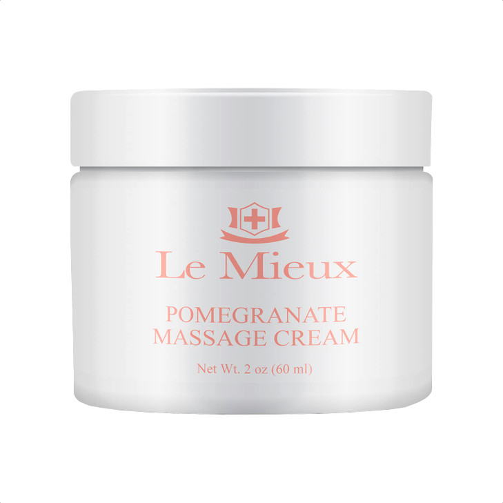 Le Mieux Pomegranate Massage Cream Aromatic Moisturizing Neck And Face Massage Cream With Algae Hyaluronic Acid And Botanical Oils No