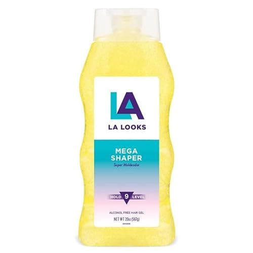 La Looks Gel 9 Mega Mega 20 Ounce Yellow 591Ml 6 Pack