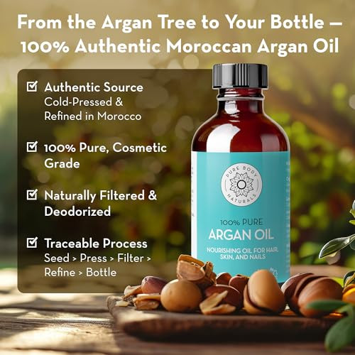 Pure Cold Pressed Argan Oil 4 Fl Oz Face And Skin Oil
