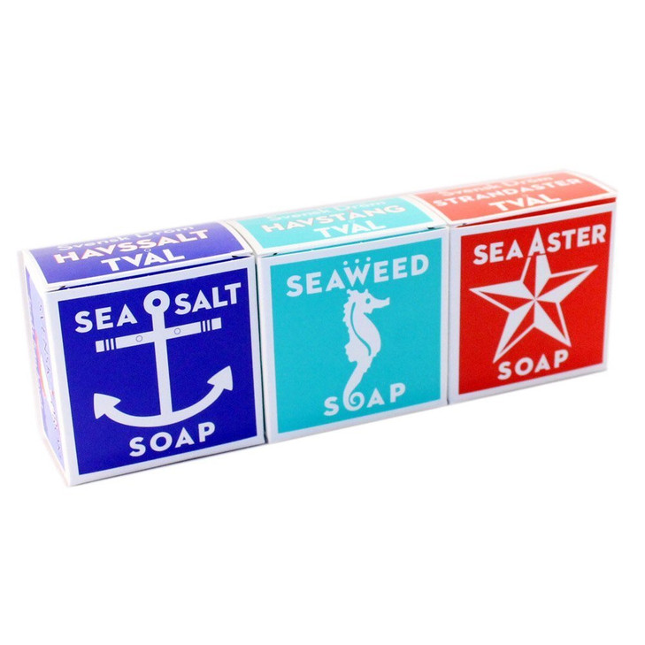 Swedish Dream 3 Pack Mix Set Sea Salt Plus Seaweed Plus Sea Aster Soap Bar 4 Oz Usa