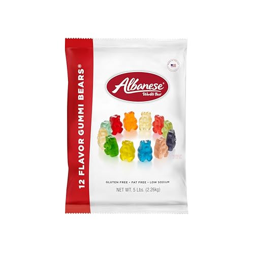 Albanese World S Best 12 Flavor Gummi Bears 5Lbs Of Fruit Bulk Candy