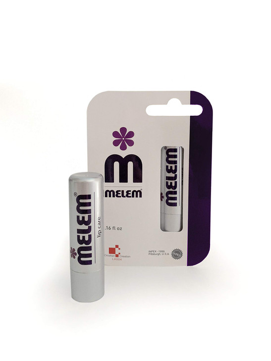 Melem Lip Balm With Lanolin Moisturizing Long Lasting For Dry Cracked And Chapped Lips In Silver Stick .16 Ounces