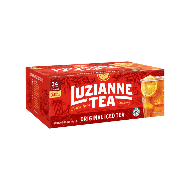 Luzianne Unsweetened Iced Tea Bags Gallon Size 24Ct Box Pack Of 1