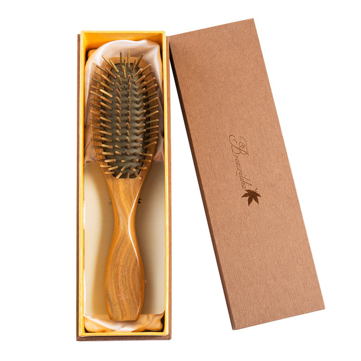 Breezelike Hair Brush For Women Wooden Detangling Sandalwood Hairbrush
