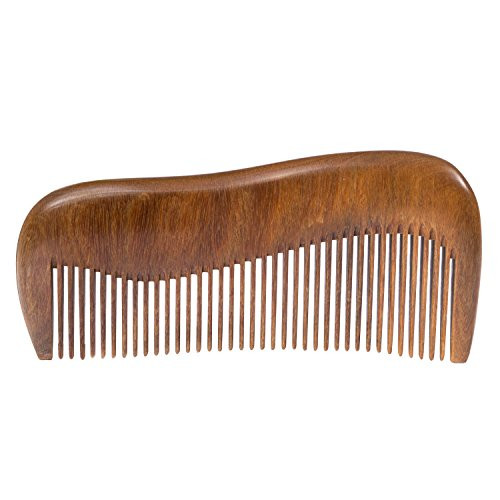 Breezelike Sandalwood Hair Comb For Women Wooden Comb With Painted Flower