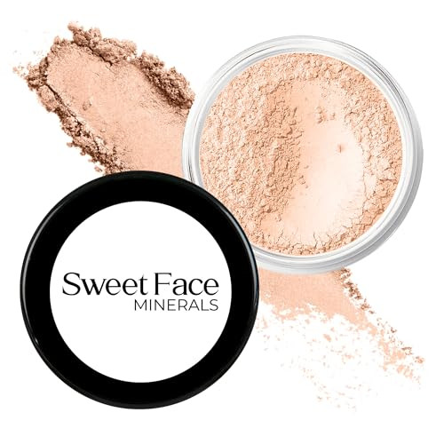 Rosy Pale Pink Bisque Foundation 30G Full Size Sifter Jar Matte Mineral Foundation For Fair Cool And Pink Undertones Buildable Loose Powder
