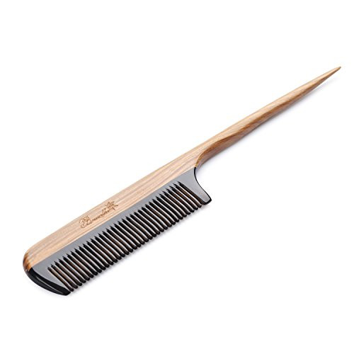 Breezelike Hair Comb For Women Fine Tooth Detangling Wooden Tail Comb