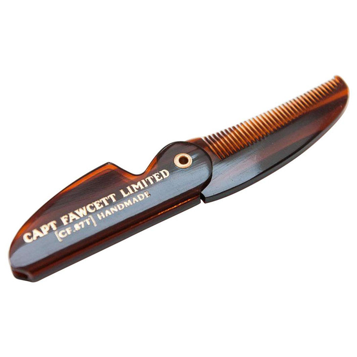 Captain Fawcett Captain Fawcett Mustache Comb 87T 400 G Pack Of 1 Plastic Fine Marrón For Men