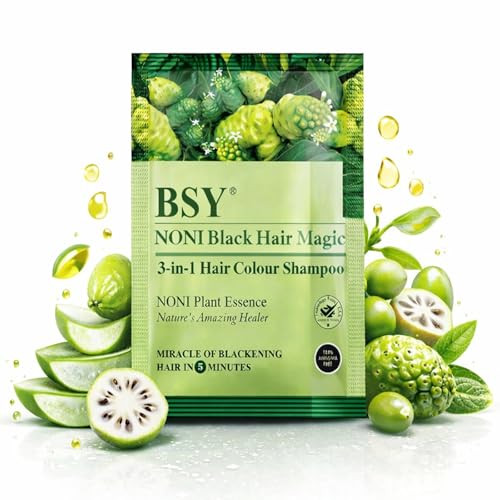 Pack Of 3 Bsy Noni Black Hair Magic Organic Natural Hair Dye Black 20Ml