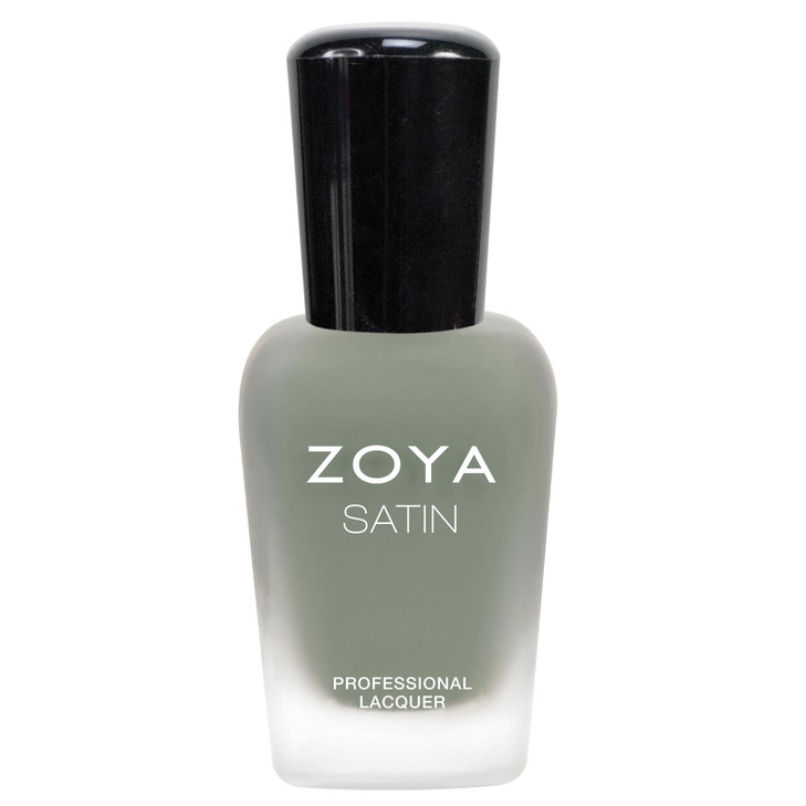 Zoya Sage Nail Polish Mossy Sage Green Cream Polish Cool Tone Exclusive Satin Finish Color Long Wear Big10Free Vegan 0.5 Fl Oz