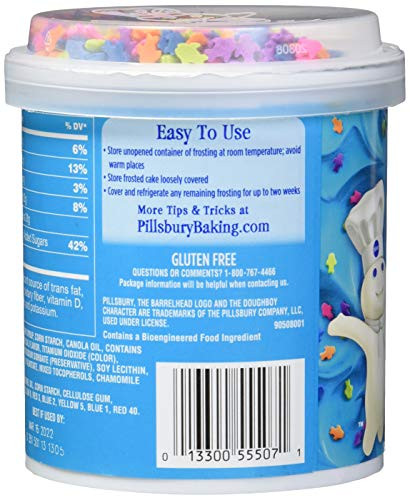 Pillsbury Aqua Blue Funfetti Frosting 15.6 Oz