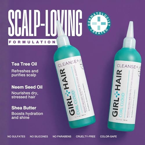 Girl Plus Hair Cleanse Plus Sulfate Free Moisturizing Shampoo For Braids Locs And Protective Styles Scalp Cleanser For Curly Coily And