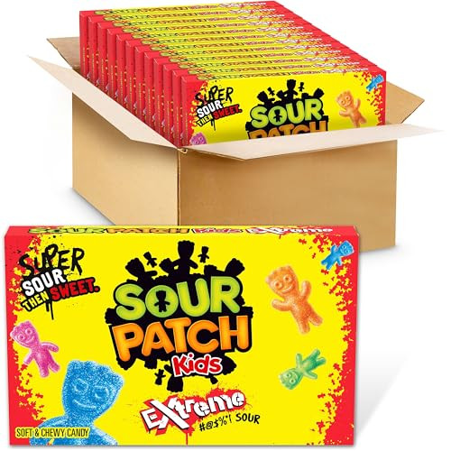 Sour Patch Kids Extreme Sour Soft And Chewy Gummy Candy Bulk Candy 12 Boxes