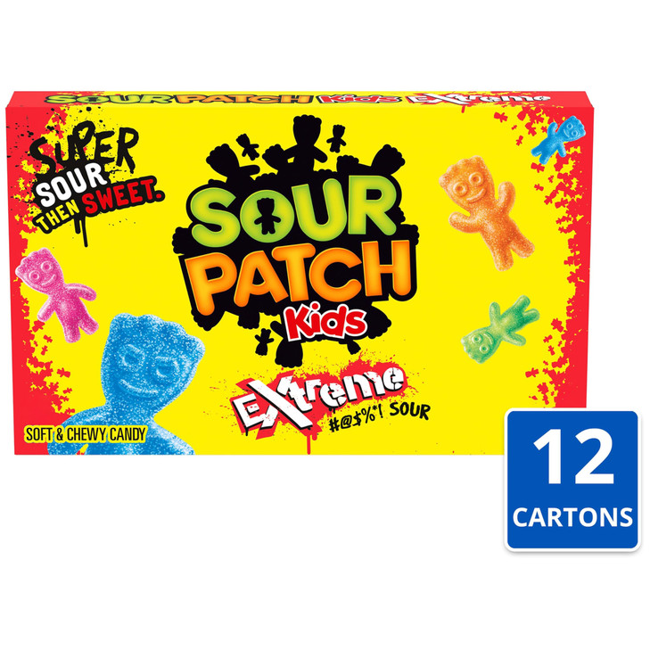 Sour Patch Kids Extreme Sour Soft And Chewy Gummy Candy Bulk Candy 12 Boxes