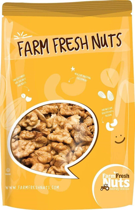 Raw Shelled California Walnuts Halves And Pieces 2 Lbs. No Added Ingredients Farm Fresh Nuts