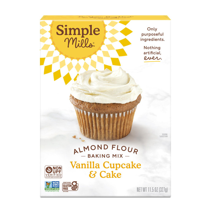 Simple Mills Almond Flour Vanilla Cupcake And Cake Mix 1Pk 11.5 Oz