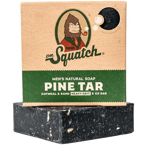 Dr. Squatch All Natural Bar Soap For Men With Heavy Grit Pine Tar