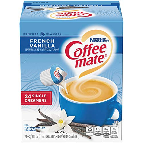 Coffee Mate Coffee Creamer Liquid Singles French Vanilla 24 Count Pack Of 4