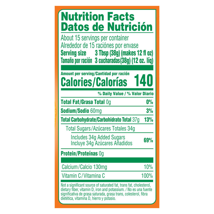 Tang Orange Sweetened Powdered Drink Mix 1 Count 20 Oz Canister