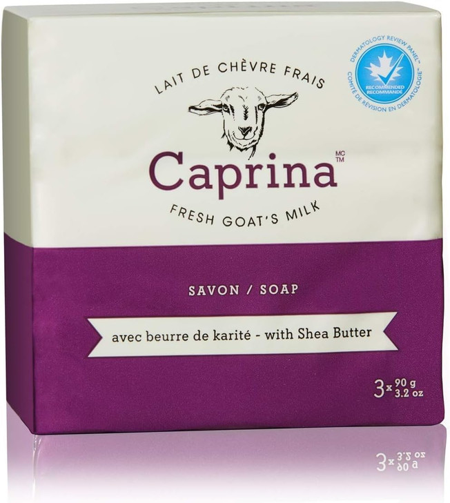 Caprina Fresh Goat Milk Bar Soap Shea Butter Moisturizing 3.2 Oz 3 Pack