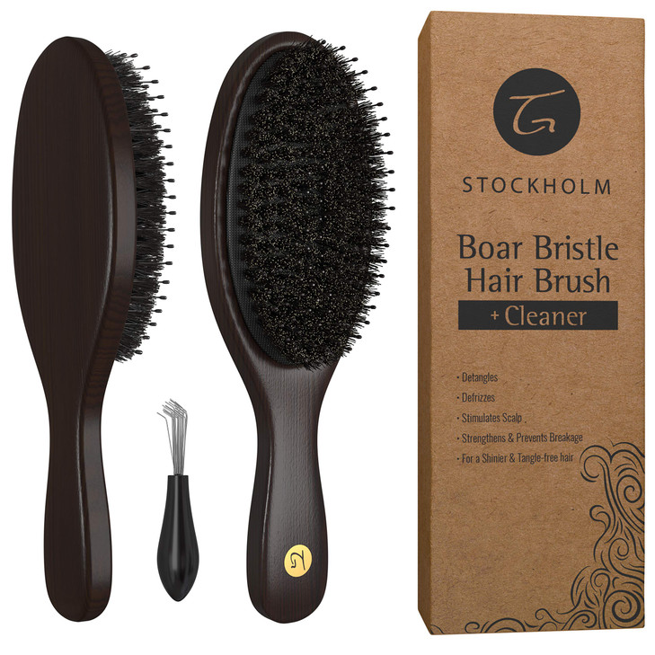Truly Genuine Stockholm Boar Bristle Hair Brush For Men And Women