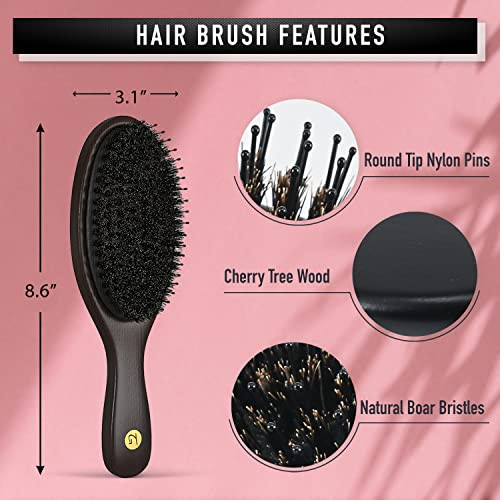 Truly Genuine Stockholm Boar Bristle Hair Brush For Men And Women