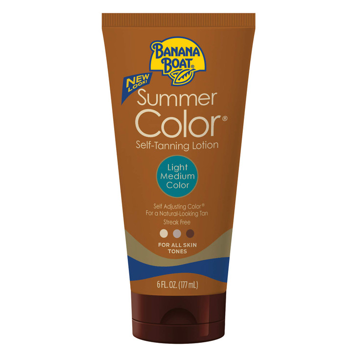 Banana Boat Summer Color Self Tanning Lotion 6Oz Light Medium Color For All Skin Tones Self Tanner Lotion Sunless Tan 6Oz