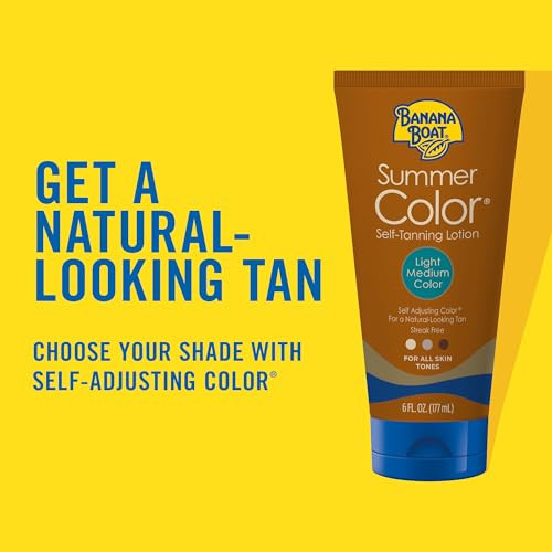 Banana Boat Summer Color Self Tanning Lotion 6Oz Light Medium Color For All Skin Tones Self Tanner Lotion Sunless Tan 6Oz