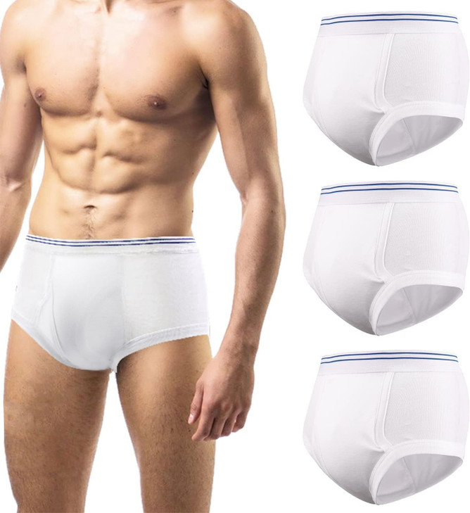 Carer Men S Washable Incontinence Underwear M65 3 Pack White Medium