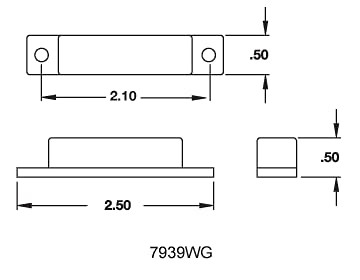 7939WG-WH - Ademco Surface Mount Contacts (White)