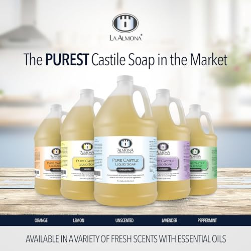 La Almona Pure Castile Liquid Soap Unscented 1 Gallon