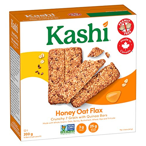 Kashi 7 Grain Honey Oat Flax With Quinoa 10 Bars 200G 7.1Oz Canadian