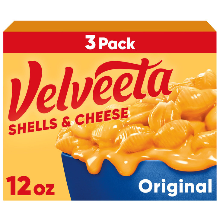 Velveeta Shells And Cheese Mac And Cheese Dinner 3 Boxes Original 12 Oz