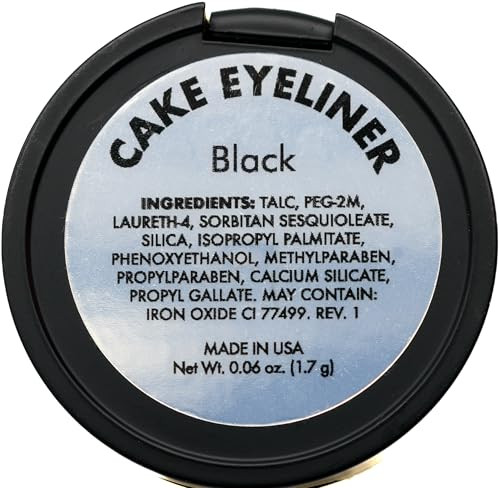 Pure Ziva Black Matte Cake Eyeliner And Pressed Eyeshadow Water Activated Powder Gluten And Cruelty Free