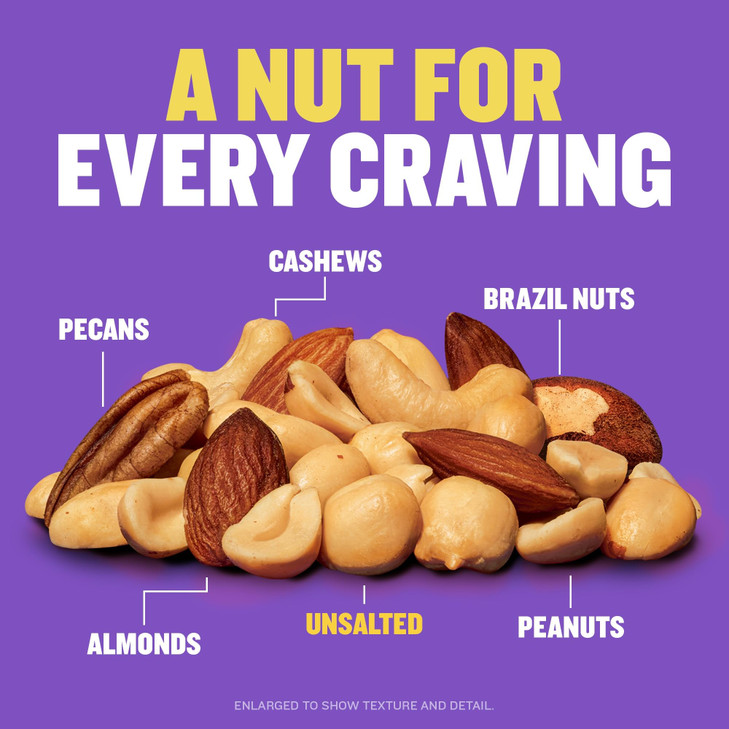 Planters Unsalted Mixed Nuts Plant Based Protein 10.3 Oz 1 Ct