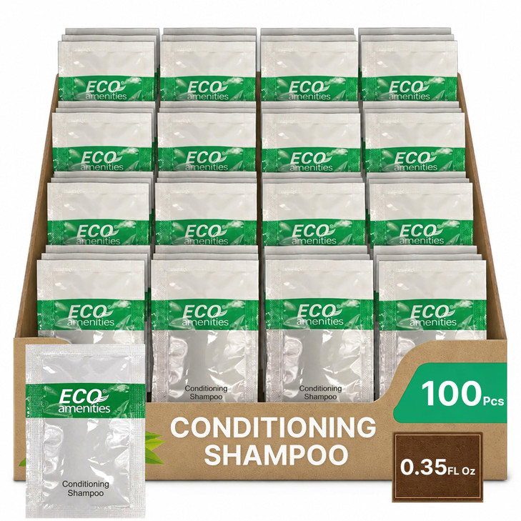 Eco Amenities Hotel 2 In 1 Conditioning Shampoo Bulk Hair Wash Cleanse Pack