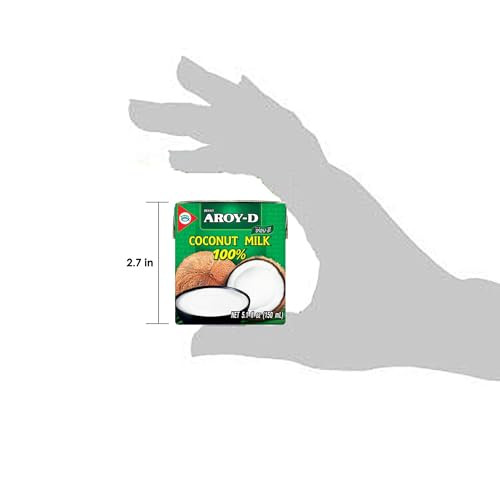 Aroy D Coconut Milk Mini Size 5.1 Fluid Ounce 150Ml Pack Of 6