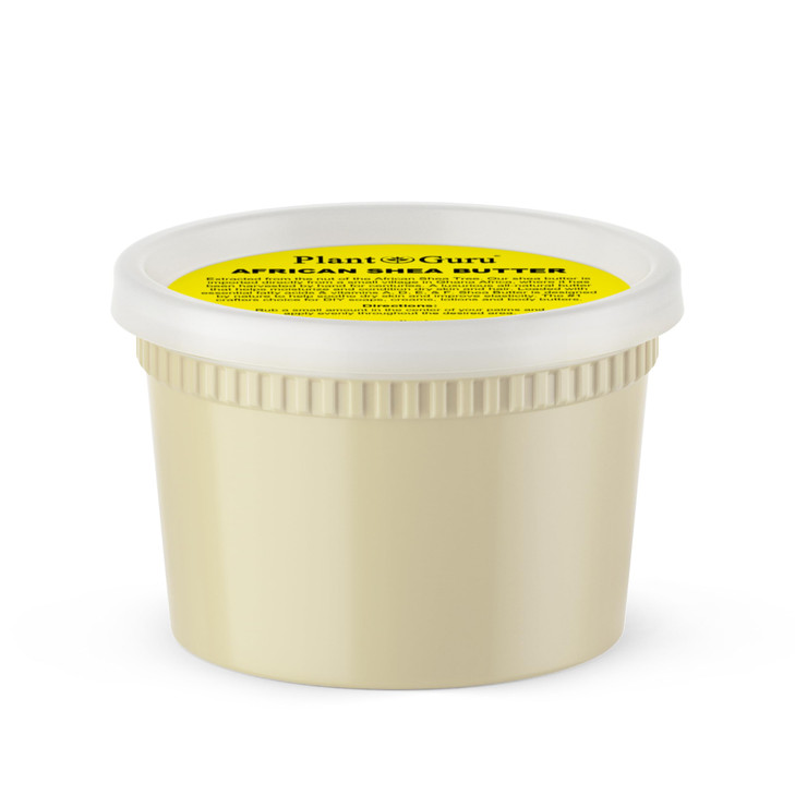 Plant Guru Raw African Shea Butter 16 Oz. 100 Percent Pure Natural Unrefined Ivory Ideal Moisturizer For Dry Skin Body Face And Hair Growth.