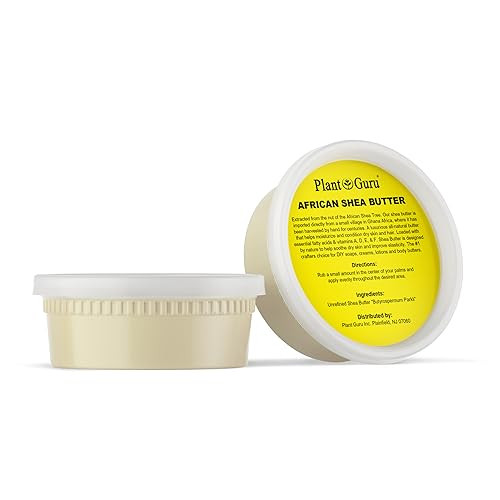 Plant Guru Raw African Shea Butter 8 Oz. 100 Percent Pure Natural Unrefined Ivory Ideal Moisturizer For Dry Skin Body Face And Hair Growth.
