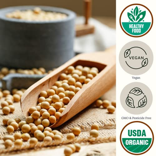 Organic Soybeans Bulk 4.8 Lb Soya Nuts Dry Great For Edamame