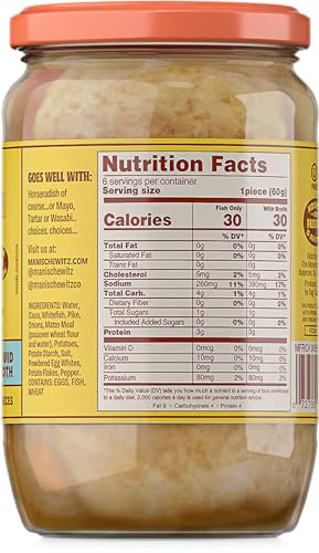 Manischewitz Whitefish And Pike Gefilte Fish In Liquid Broth 24Oz 2 Pack All Natural Packed With Protein No Added Msg Kosher For Passover
