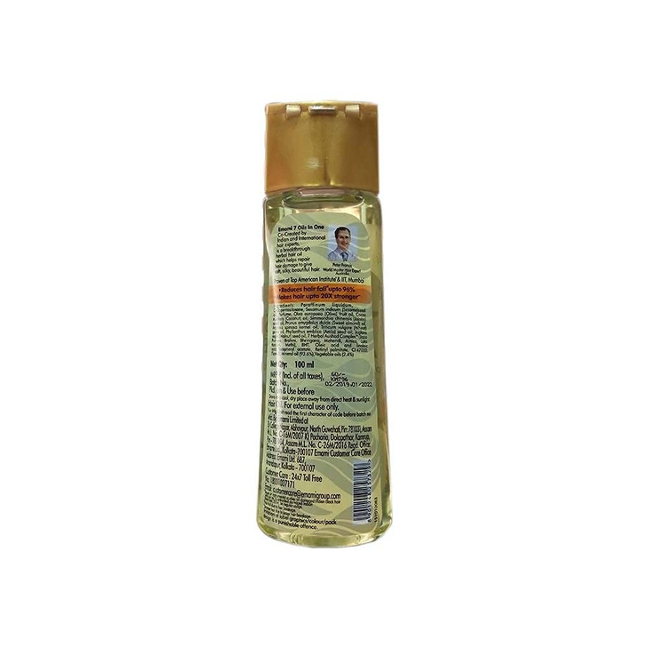 Emami 7 In 1 Hair Oil With Natural Ayurvedic Herbs Repairs Hair Damage Nourishes Scalp Fights Dandruff Provides Strong And Healthy Hairs