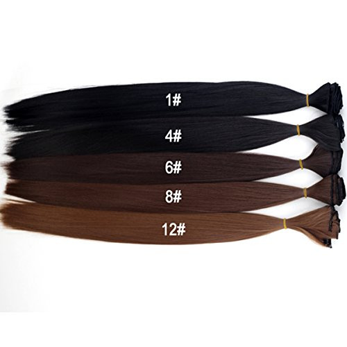 Black Hair Extensions 24 60Cm 130G 7Pcs Set Women Long Straight Synthetic Hair Full Head Clip In Hair Extensions Pieces 1 Jet Black