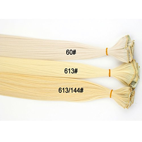 Platinum Blonde Hair Extensions 24 60Cm 130G 7Pcs Set Women Long Straight Synthetic Hair Full Head Clip In Hair Extensions Pieces 60
