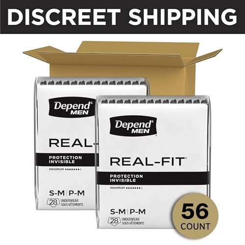 Depend Real Fit Incontinence Underwear For Men S M 56 Count