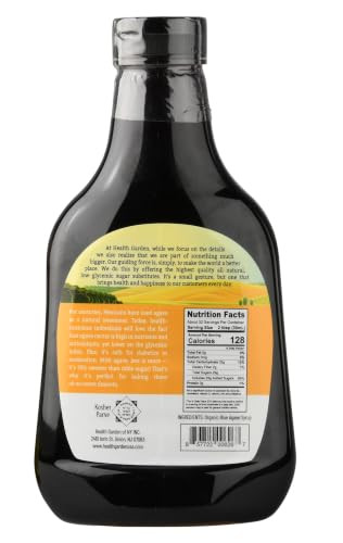 Health Garden Organic Raw Agave Nectar Sweetener Low Glycemic Non Gmo